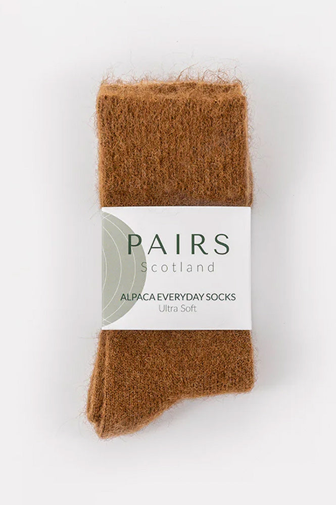 Pairs Ultra Soft Alpaca Everyday Brown Socks