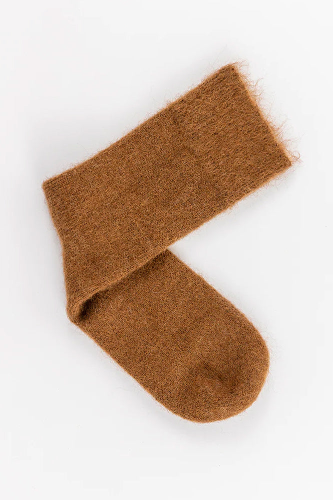 Pairs Ultra Soft Alpaca Everyday Brown Socks