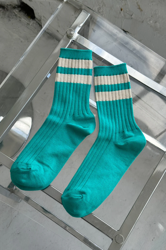 Le Bon Shoppe Her Varsity Jade Socks