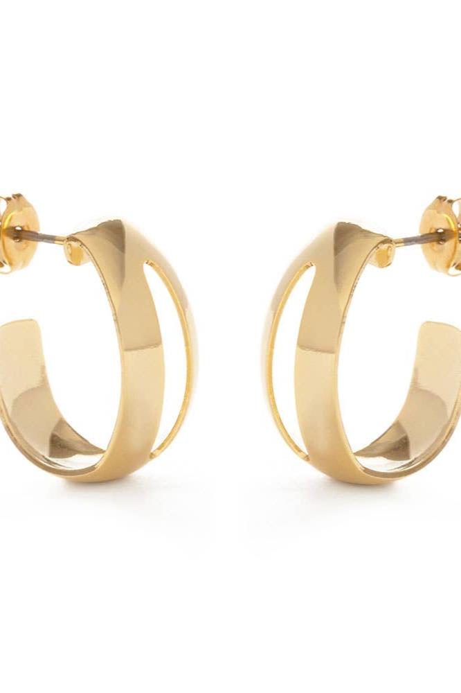 Amano Vintage Style Cut-Out Hoop Earrings