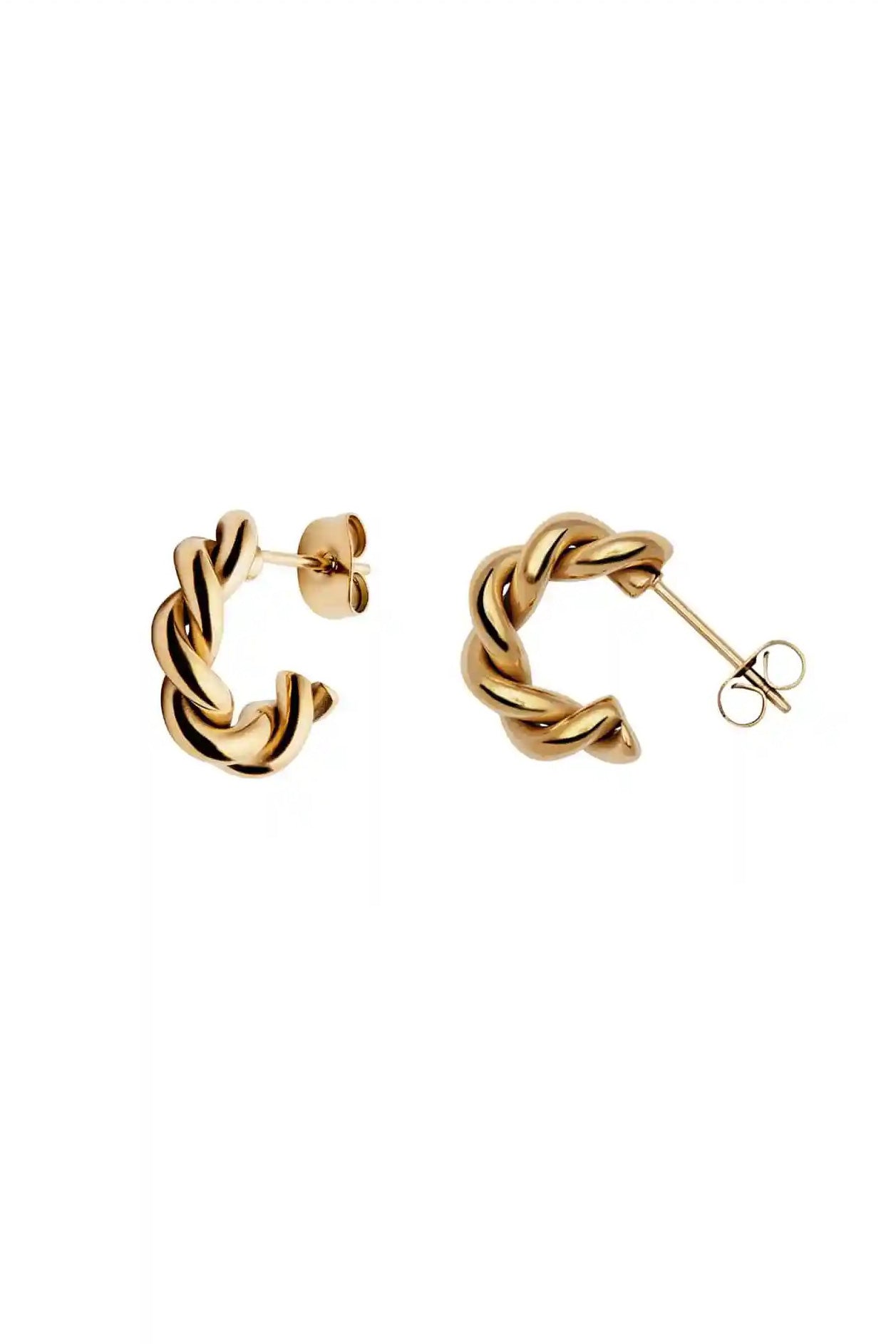 Nordic Muse Ridge Twist Hoop Earrings