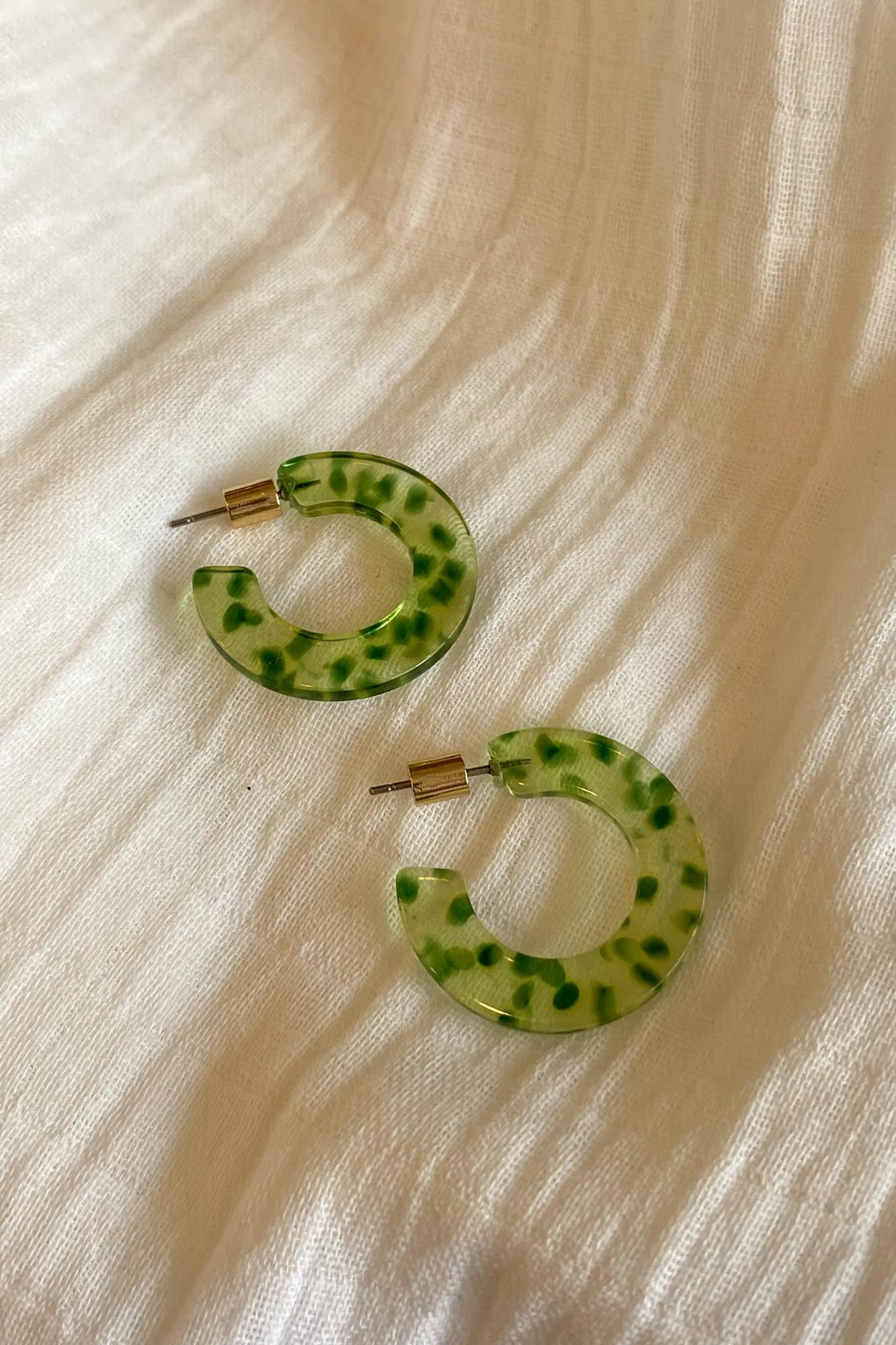 B.M.L Marseille Resin Green Earrings