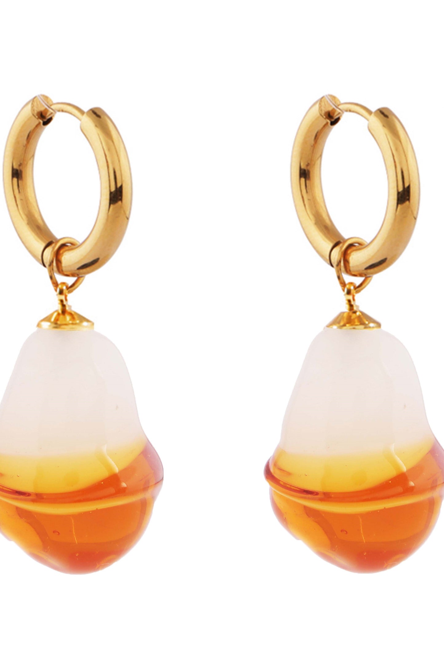 Sandralexandra Glass Pearl Amber Earrings