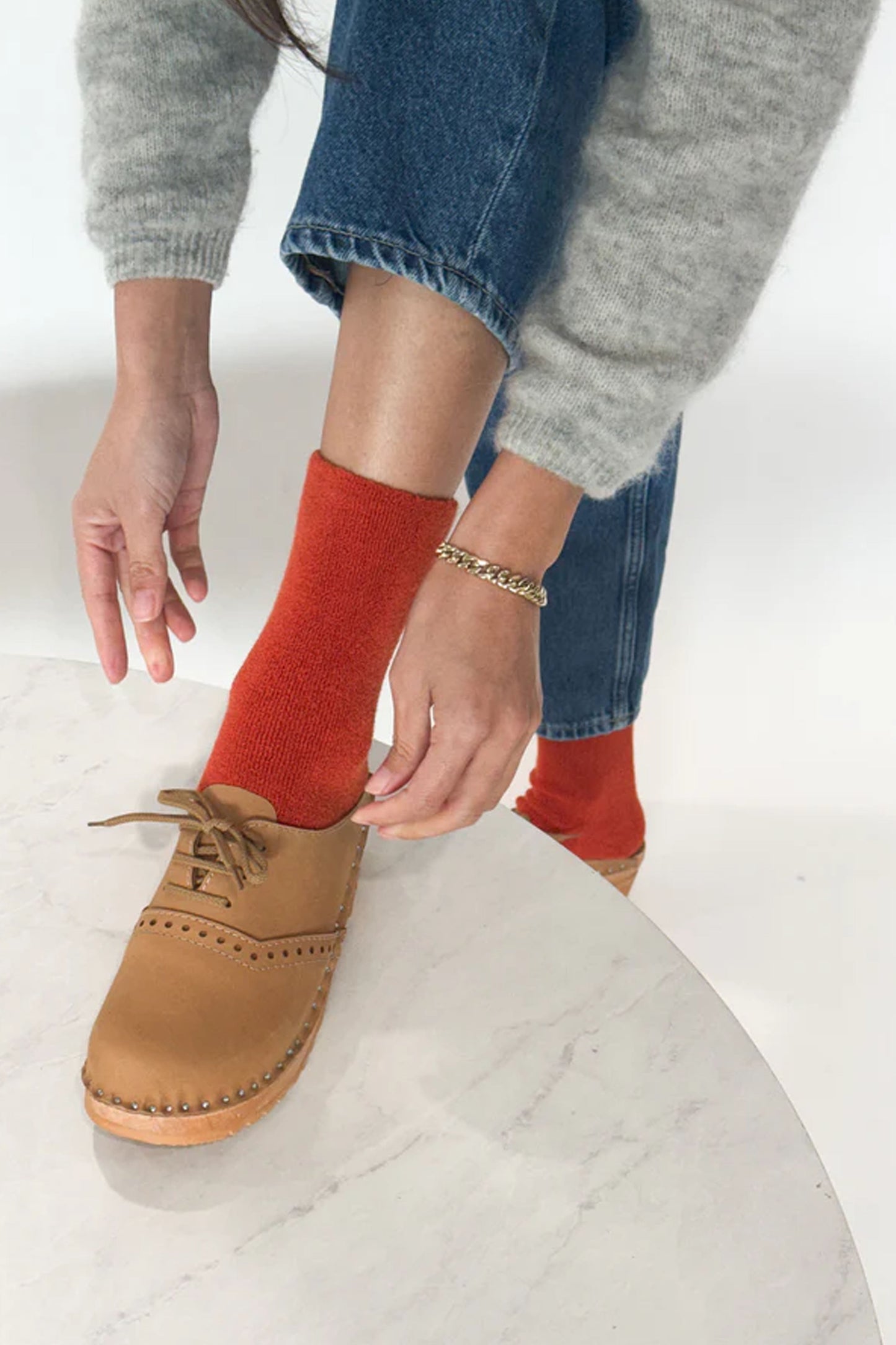 Le Bon Shoppe Cloud Burnt Orange Socks