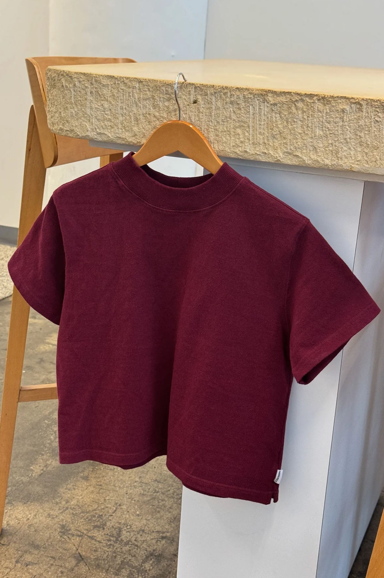 Le Bon Shoppe Sunset Cabernet Mock Neck T Shirt