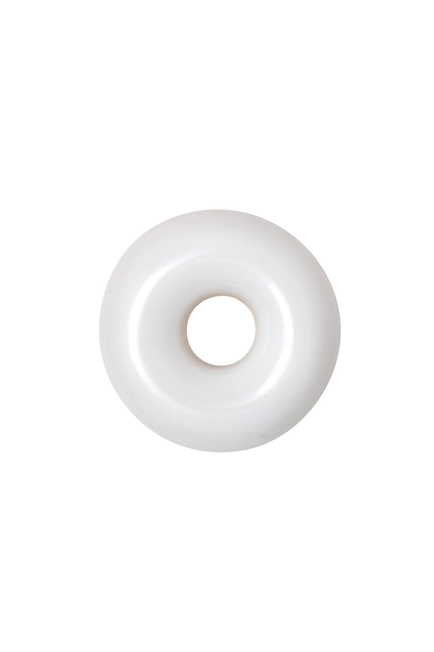 Lulu Single White Enamel Donut Earring