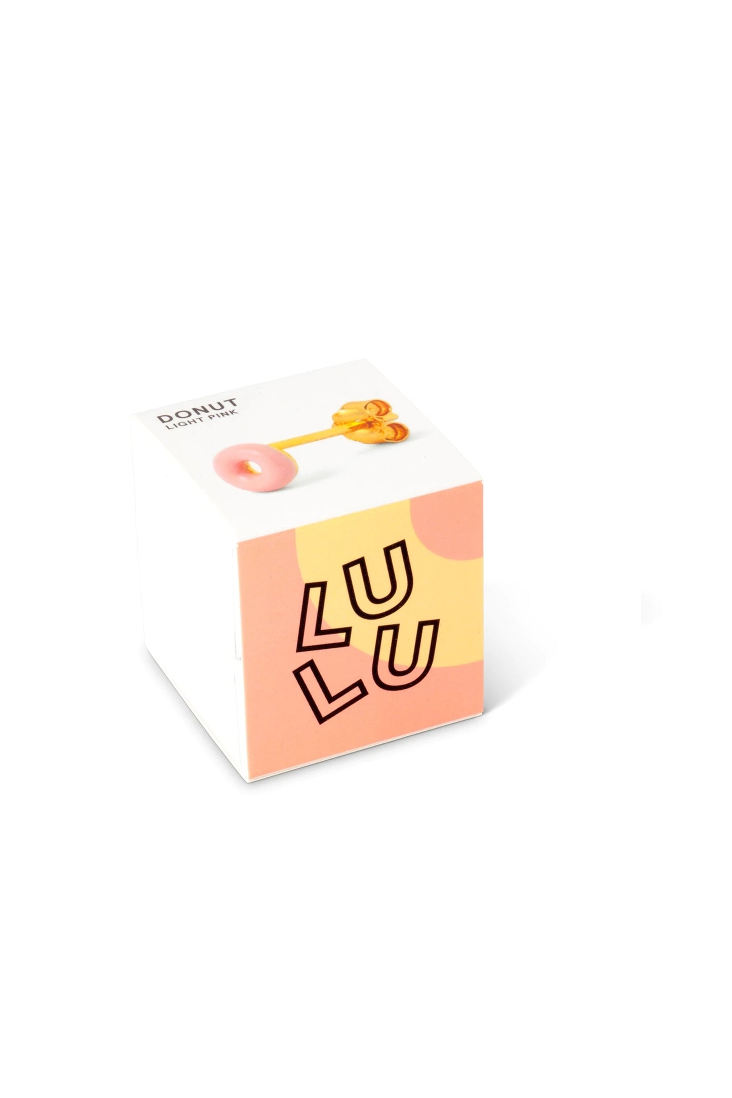 Lulu Single White Enamel Donut Earring