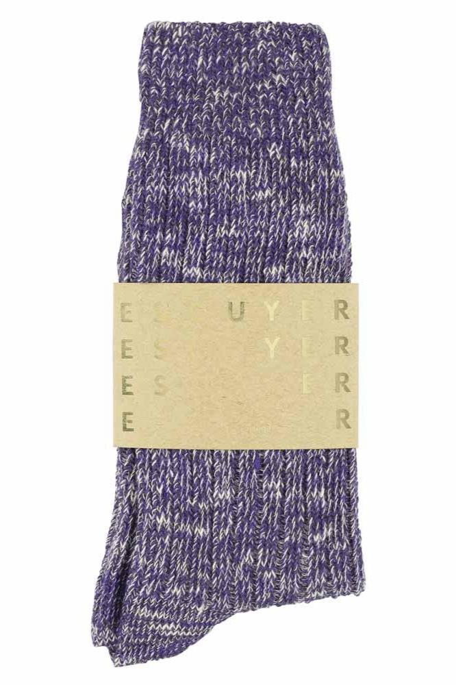 Escuyer Melange Purple Socks