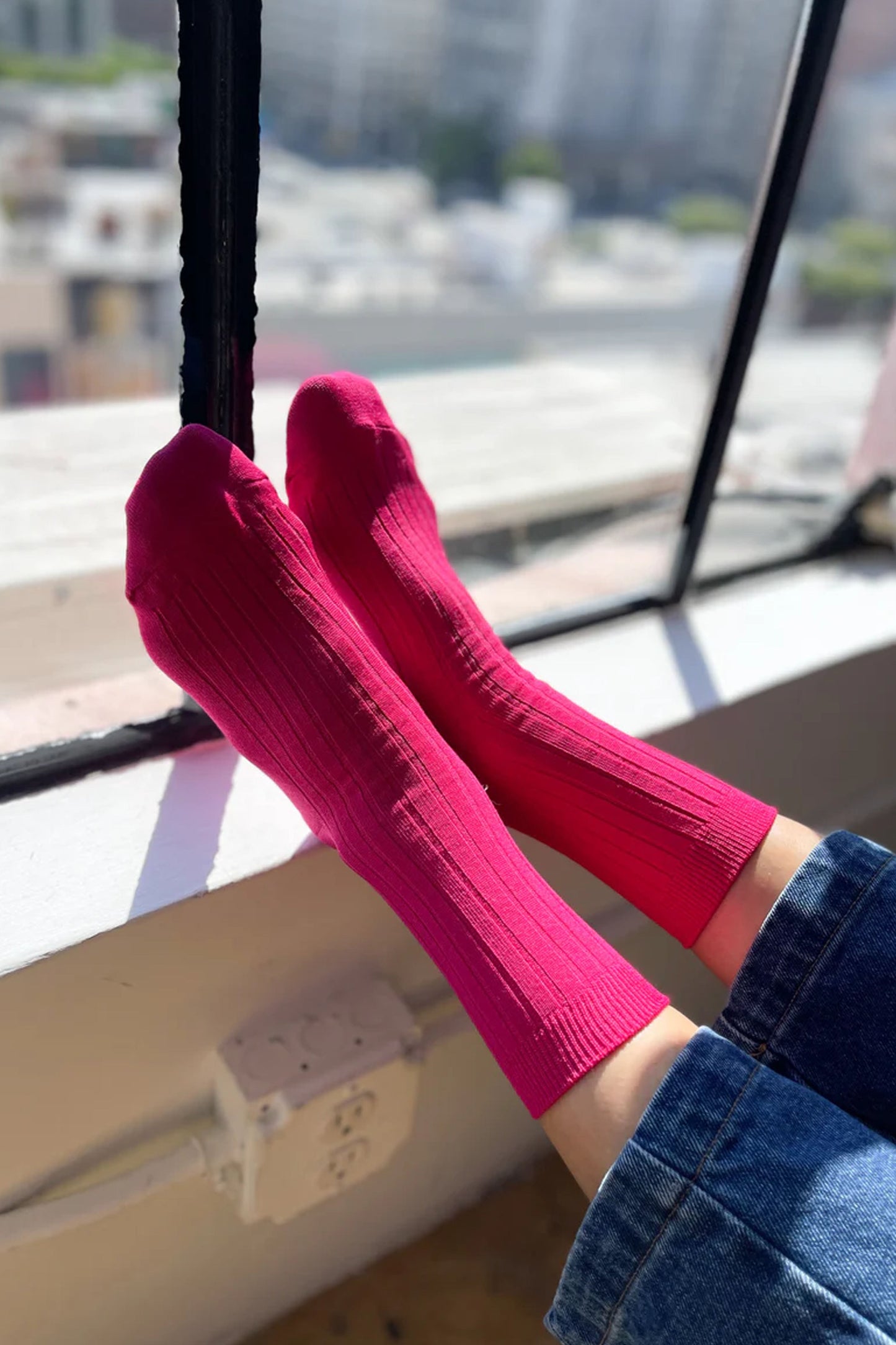 Le Bon Shoppe Her Fuchsia Socks