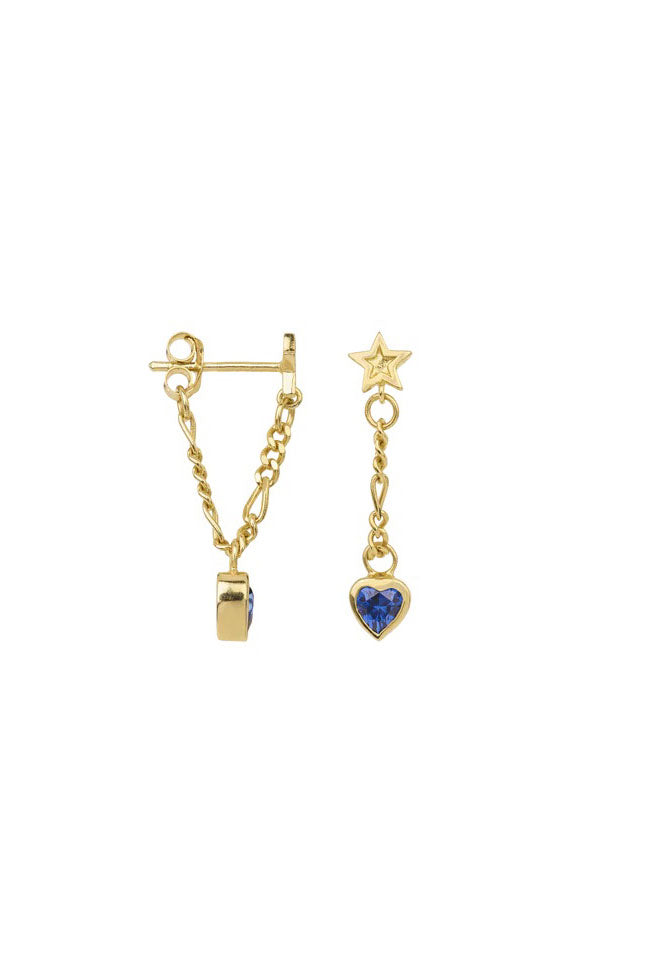 Anna + Nina Single Platonic Love Chain Stud