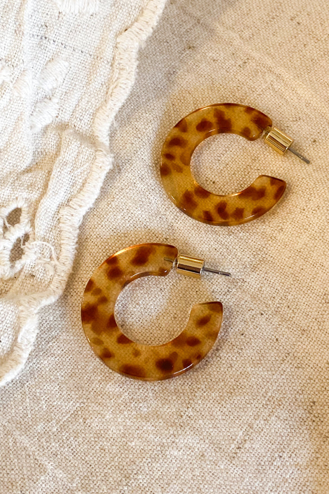 B.M.L Marseille Resin Brown Earrings