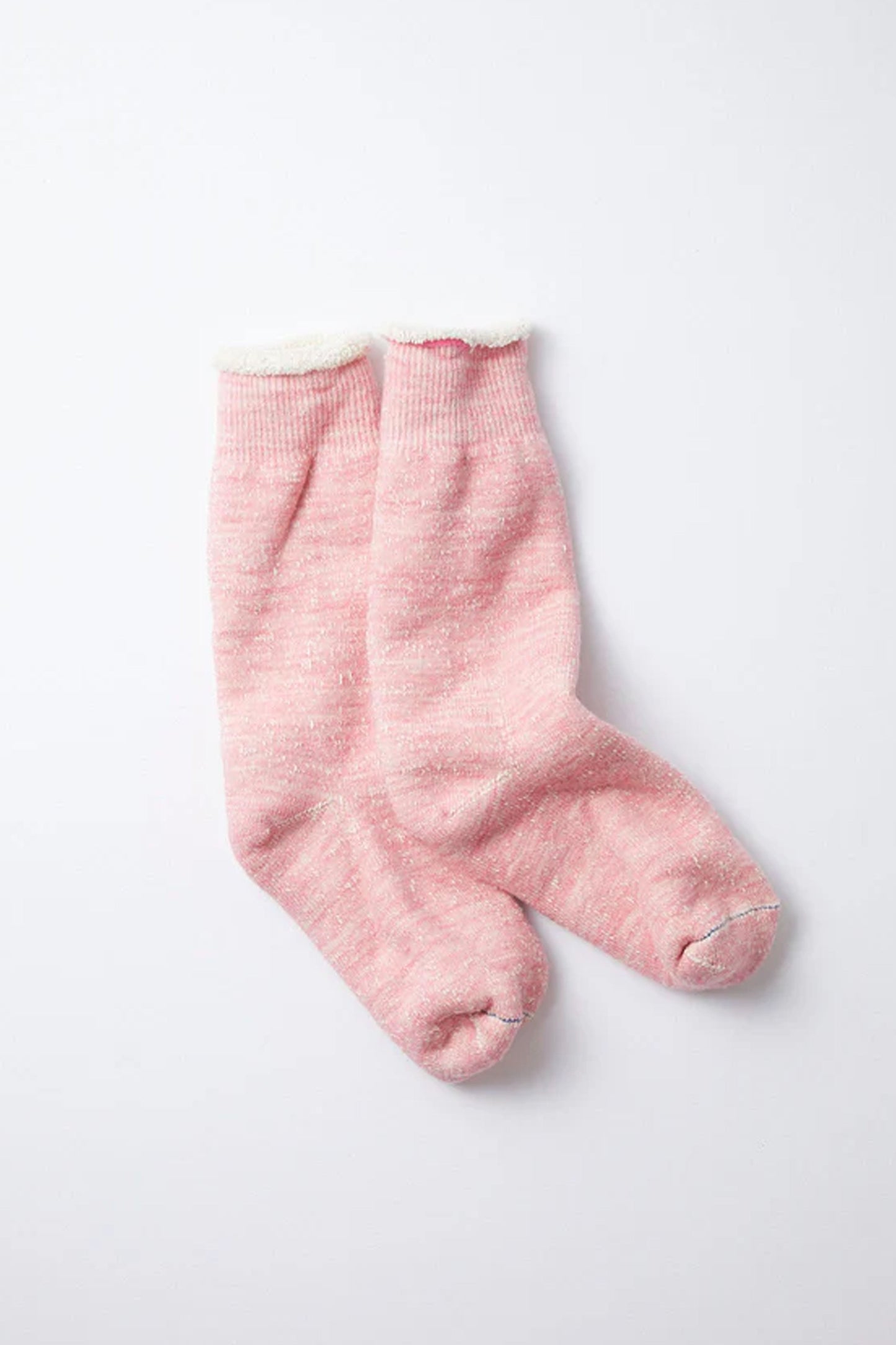 Rototo Double Face Crew Light Pink Socks