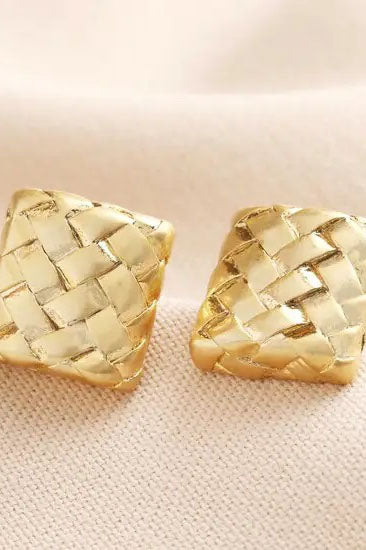 L.A. Square Woven Earrings