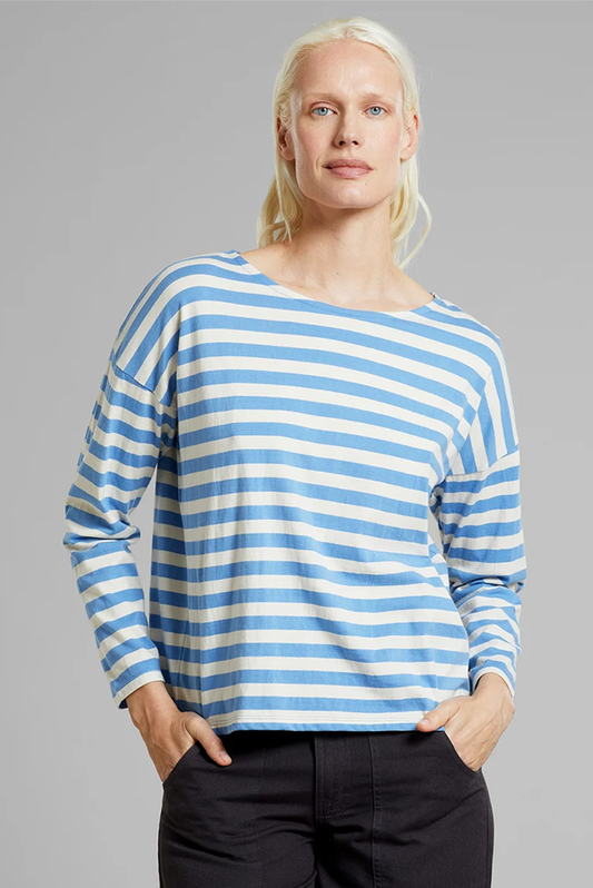 Dedicated Humledal Striped Della Robbia Blue Top